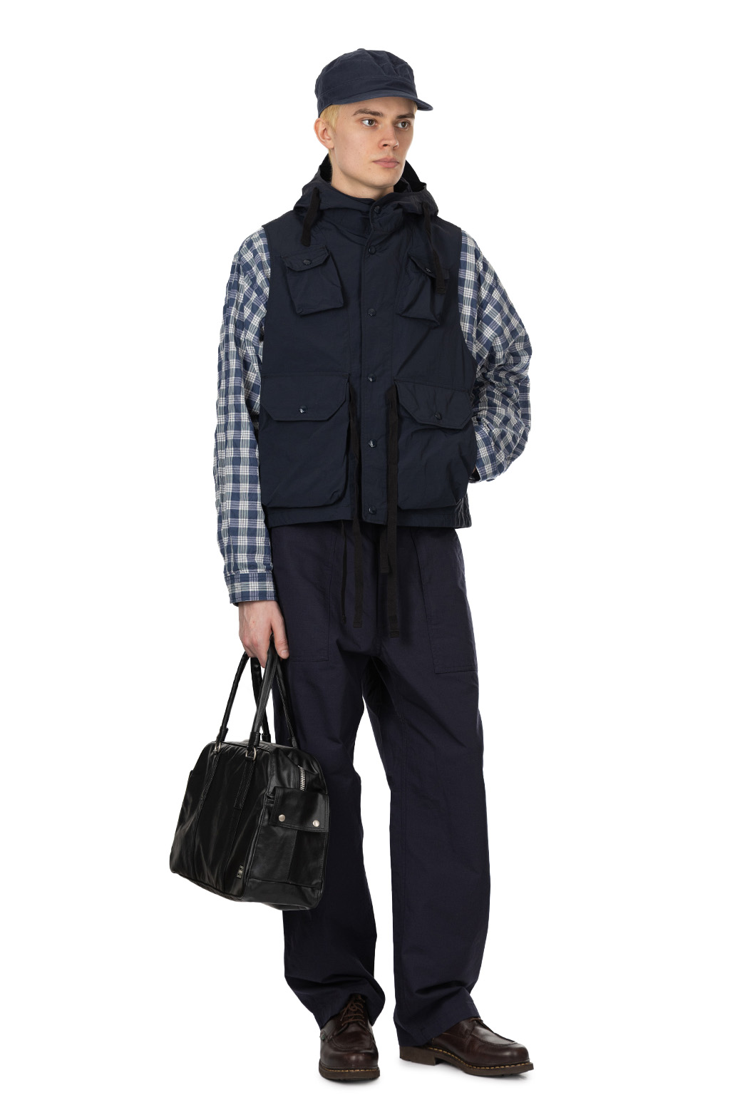 Engineered Garments - Field Vest - A - Dk.Navy Polyester Taslan