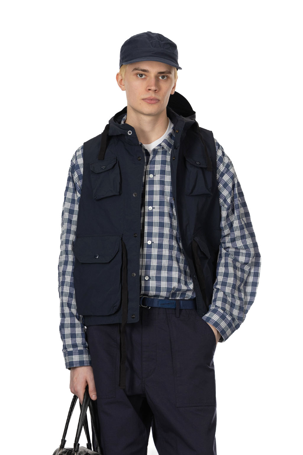 Engineered Garments - Field Vest - A - Dk.Navy Polyester Taslan