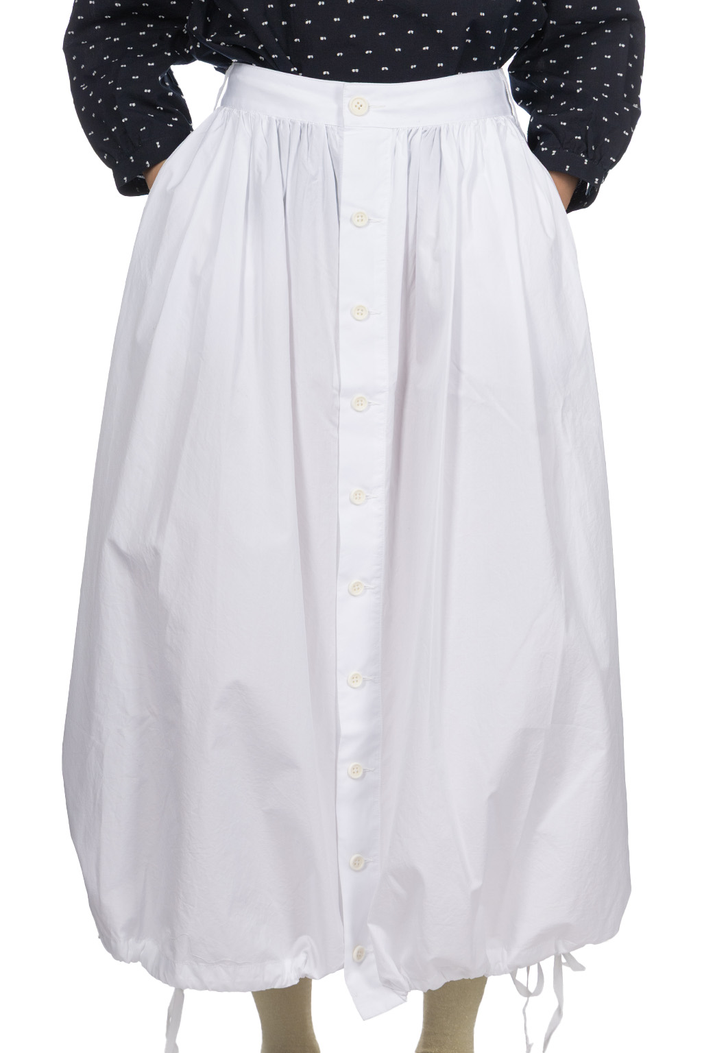 Engineered Garments - Gather Skirt - White 100s 2 Ply Broadcloth