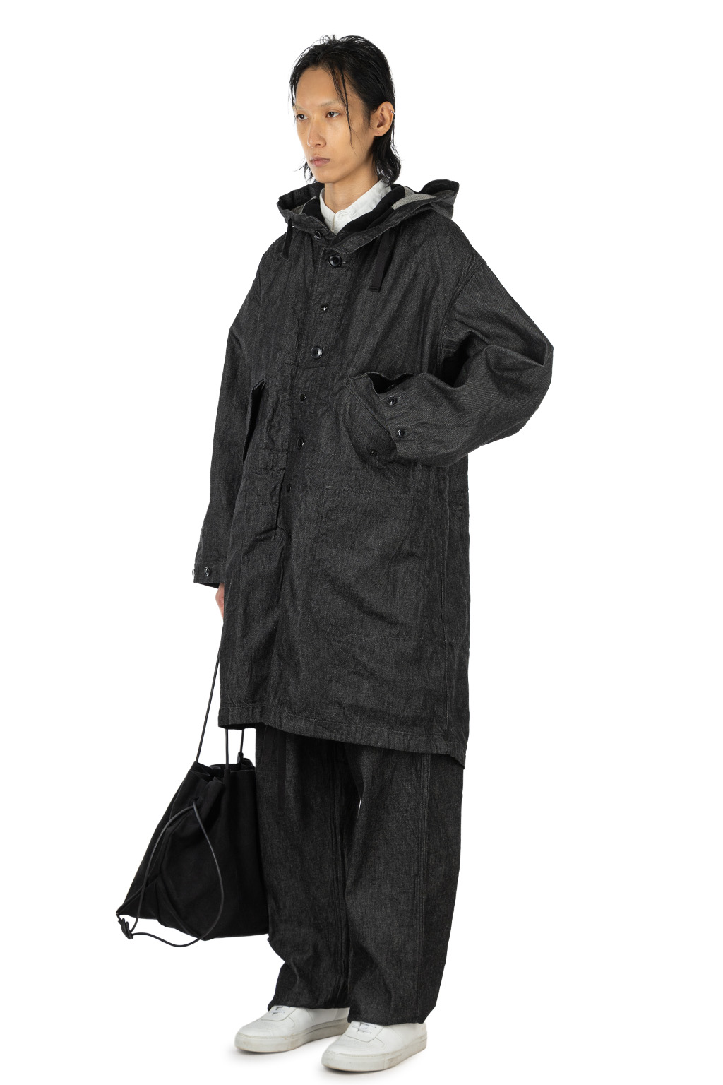 Engineered Garments - Highland Parka - Black Cotton Cone Denim