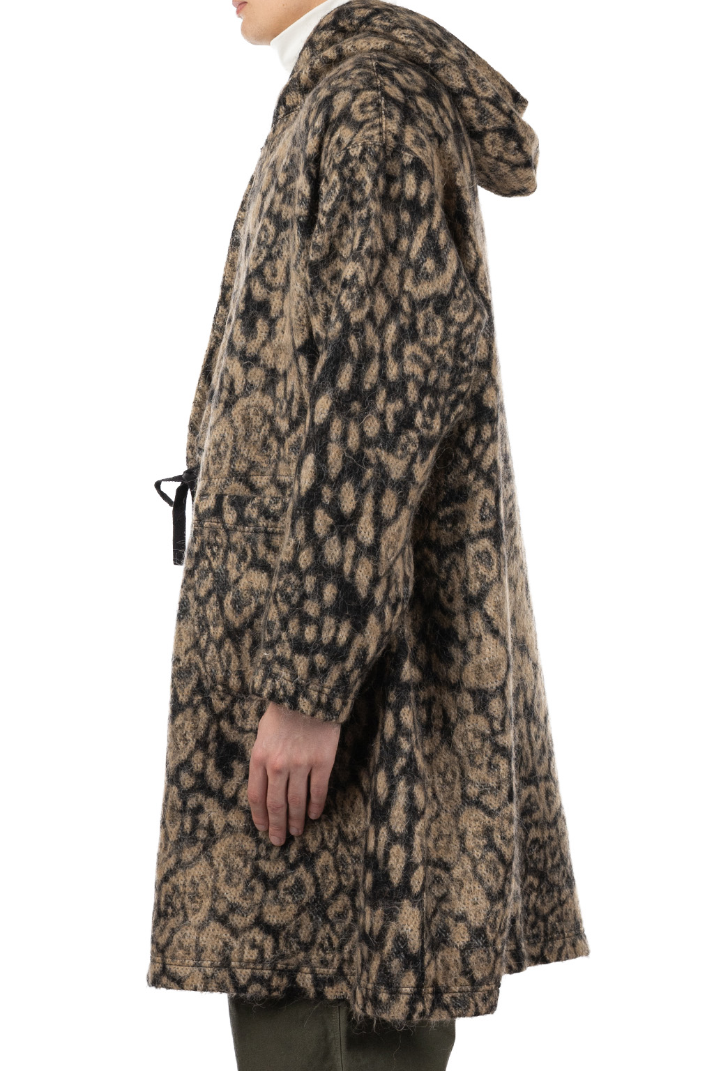 Engineered Garments - Knit Robe - Brown Wool Poly Leopard Jacquard