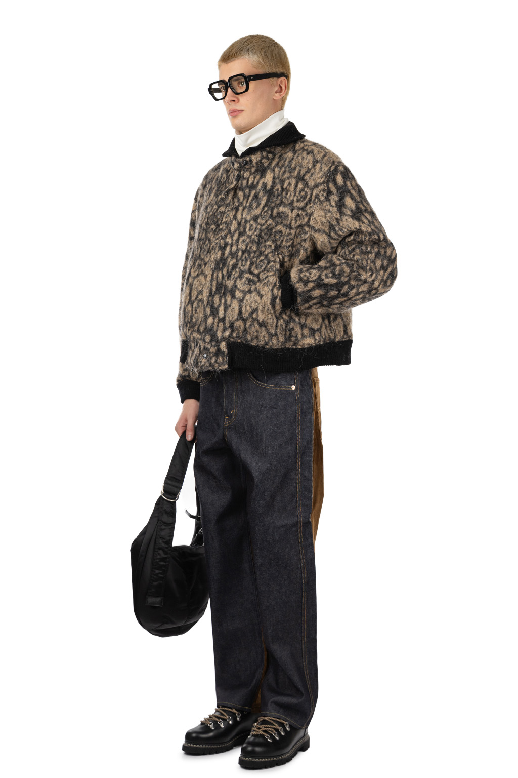 Engineered Garments - LL Jacket - Brown Wool Poly Leopard Jacquard