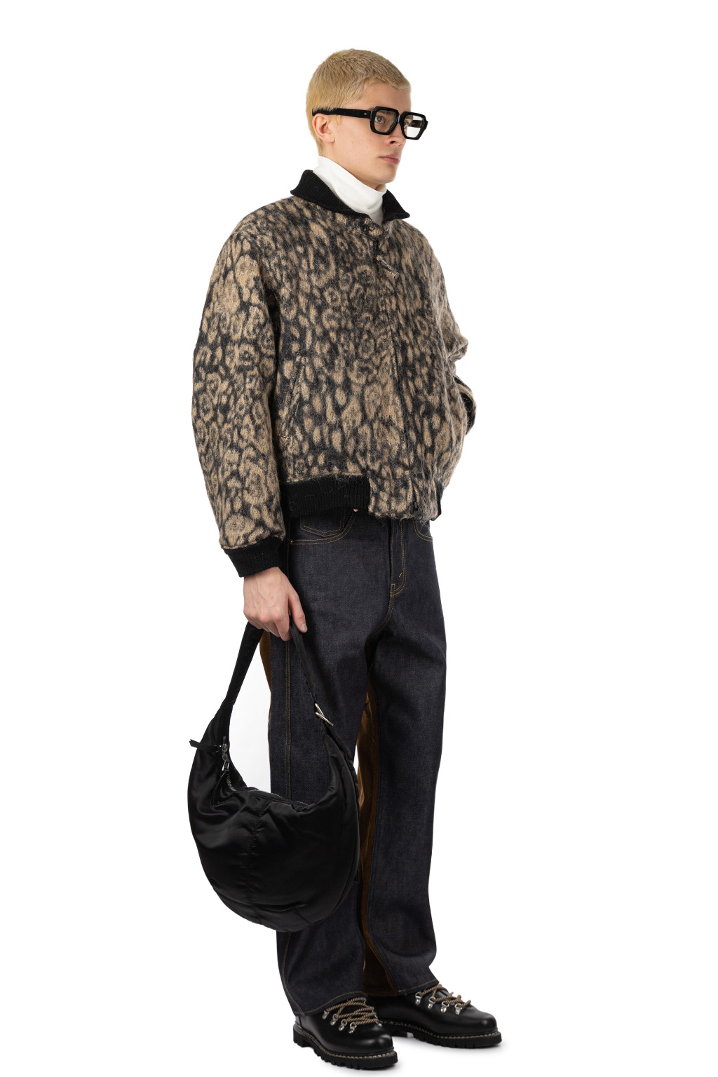 Engineered Garments - LL Jacket - Brown Wool Poly Leopard Jacquard