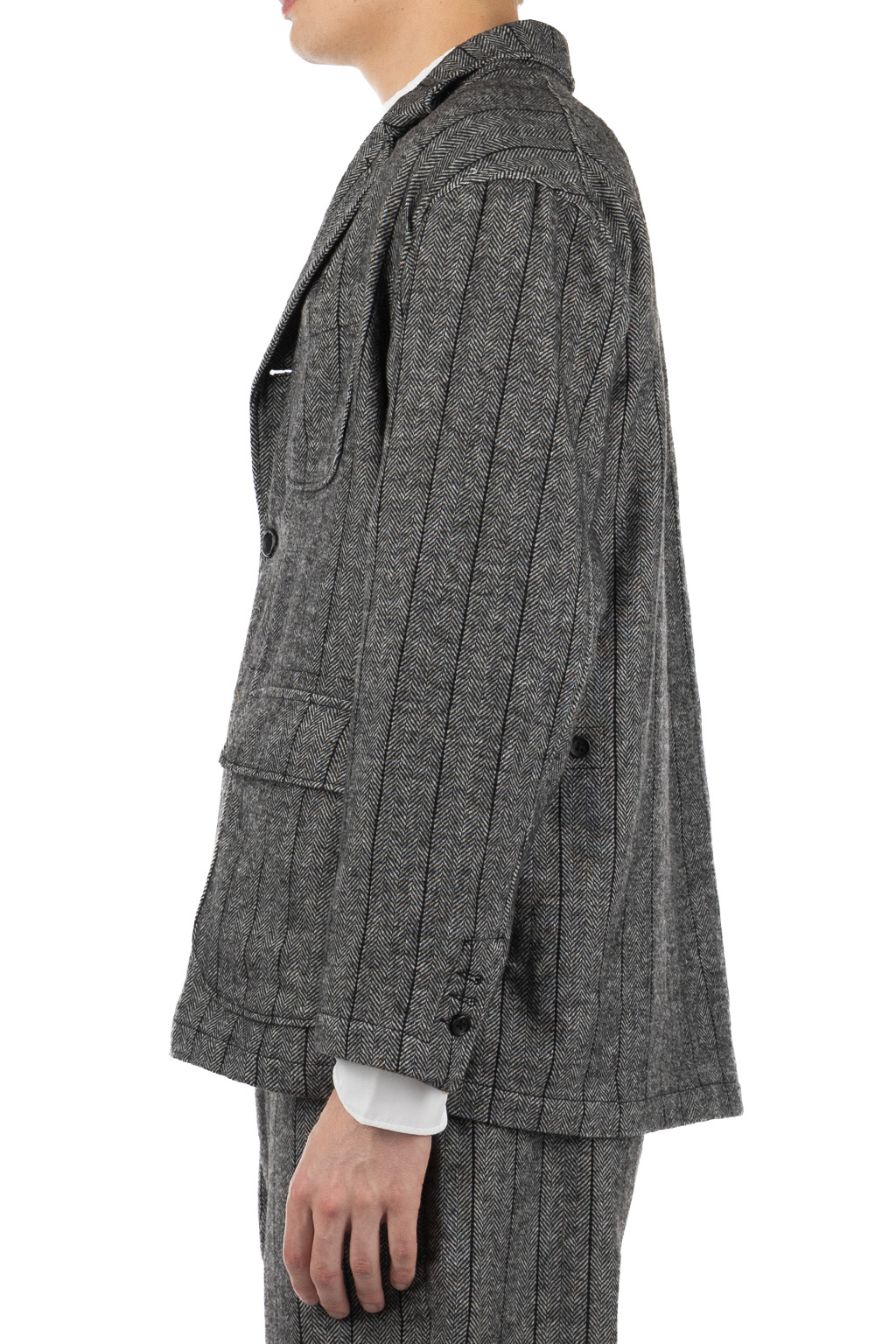 Engineered Garments - Loiter Jacket - Dk.Grey Wool Striped HB