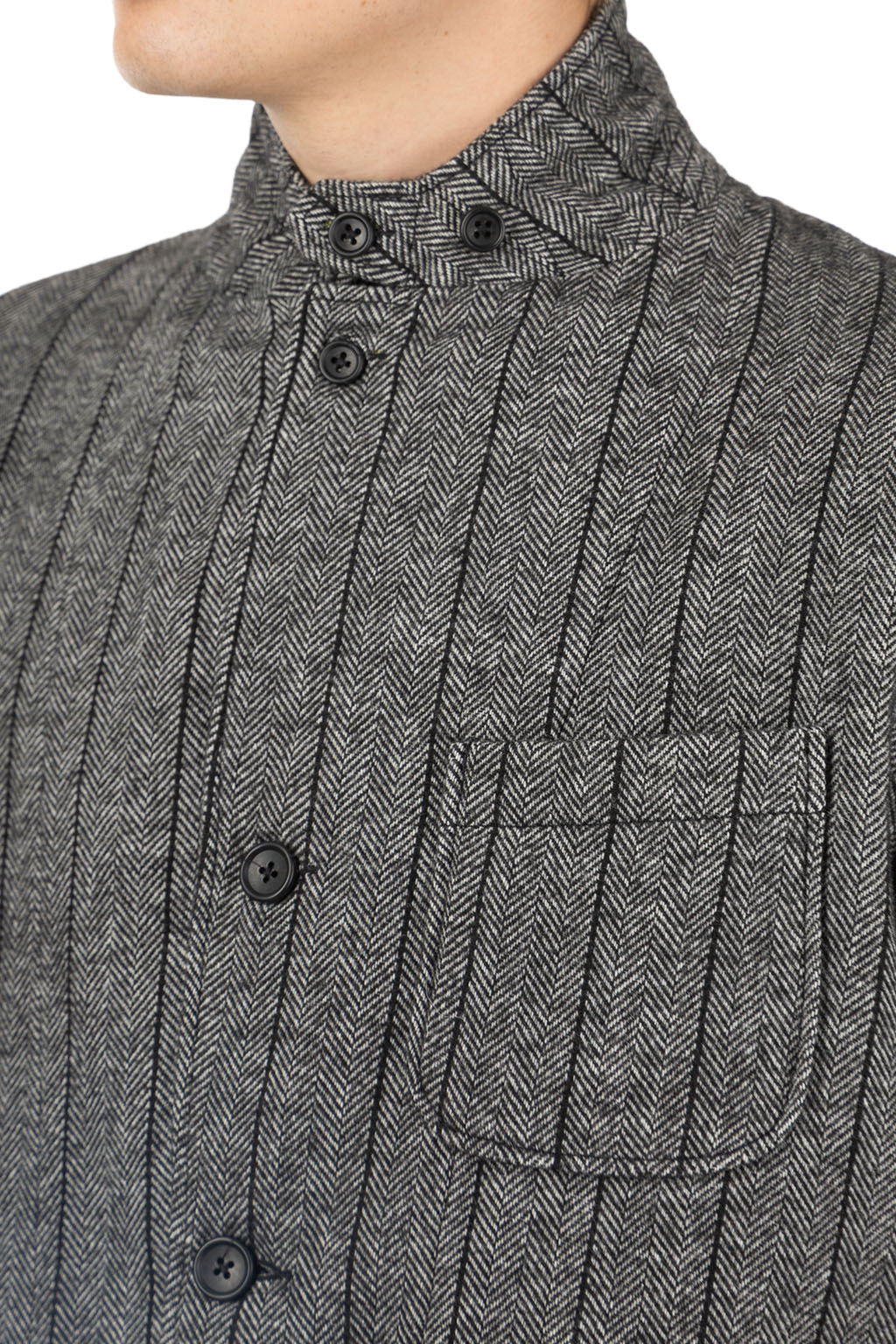 Engineered Garments - Loiter Jacket - Dk.Grey Wool Striped HB