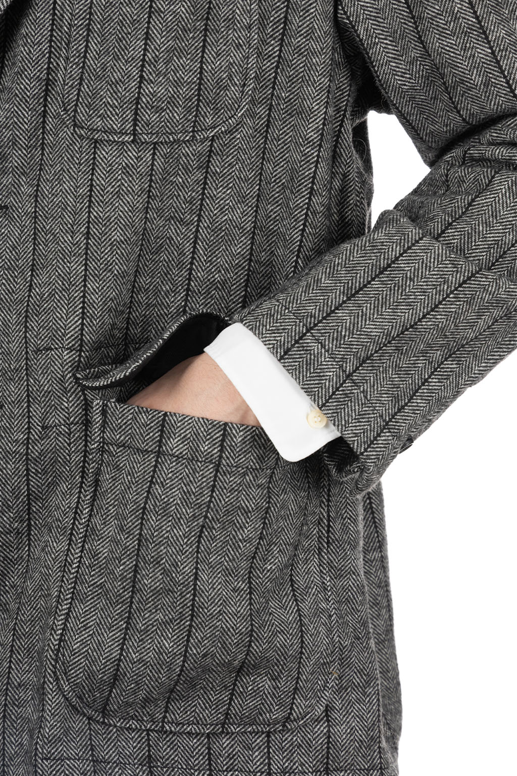 Engineered Garments - Loiter Jacket - Dk.Grey Wool Striped HB