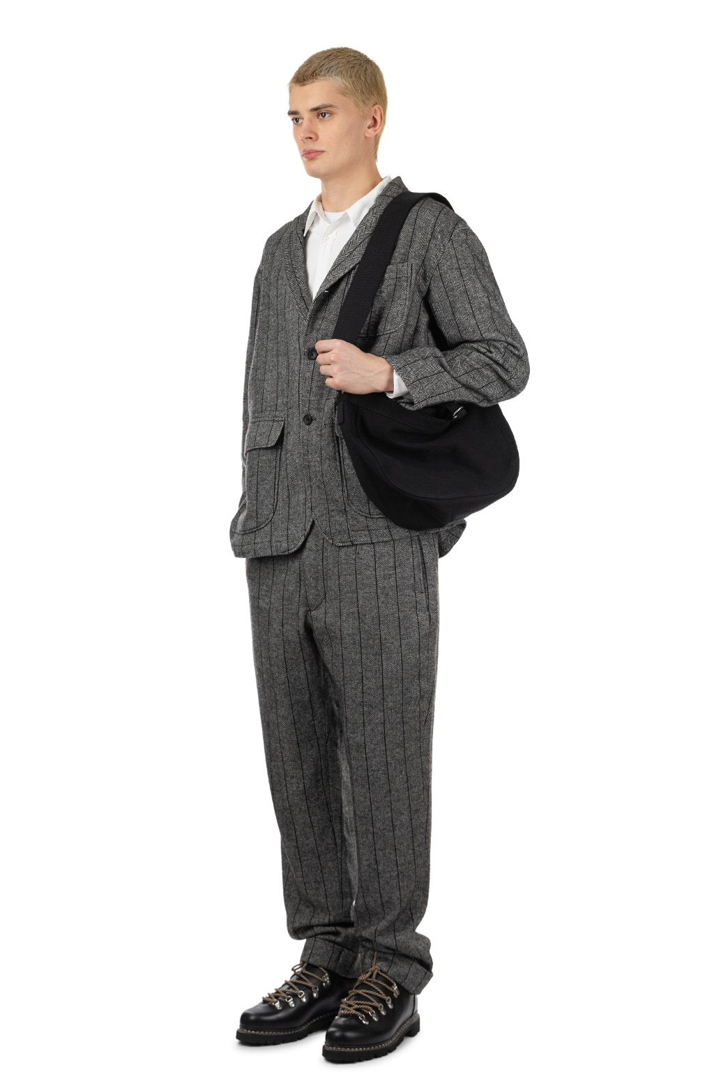 Engineered Garments - Loiter Jacket - Dk.Grey Wool Striped HB