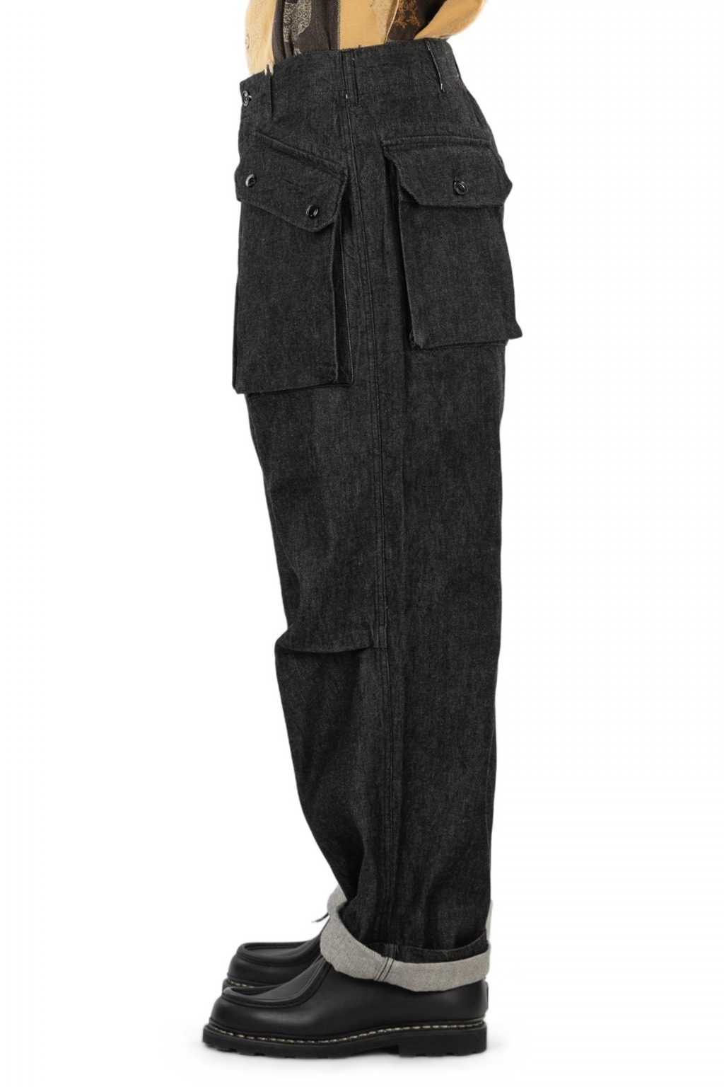 Engineered Garments - Norwegian Army Pant - Black Cotton Cone Denim