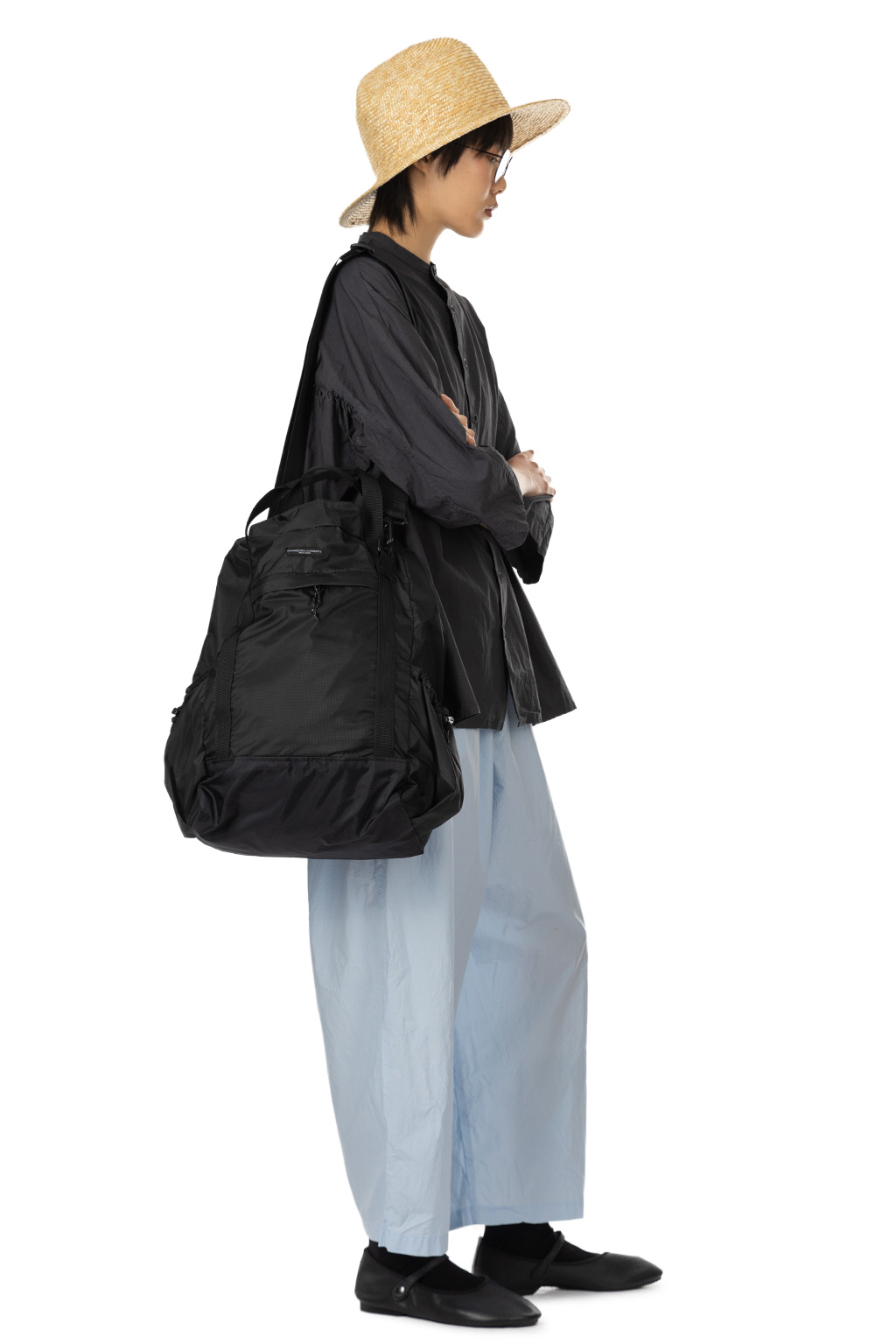 Engineered Garments - UL 3 Way Bag - Black Nylon Micro Ripstop