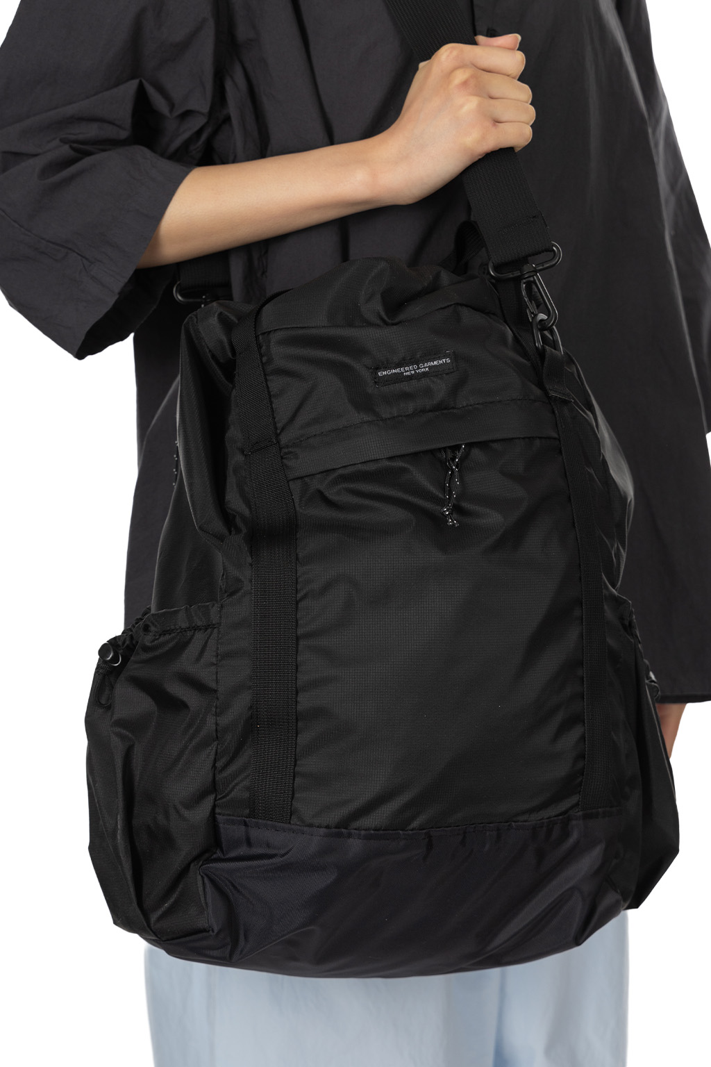 Engineered Garments - UL 3 Way Bag - Black Nylon Micro Ripstop