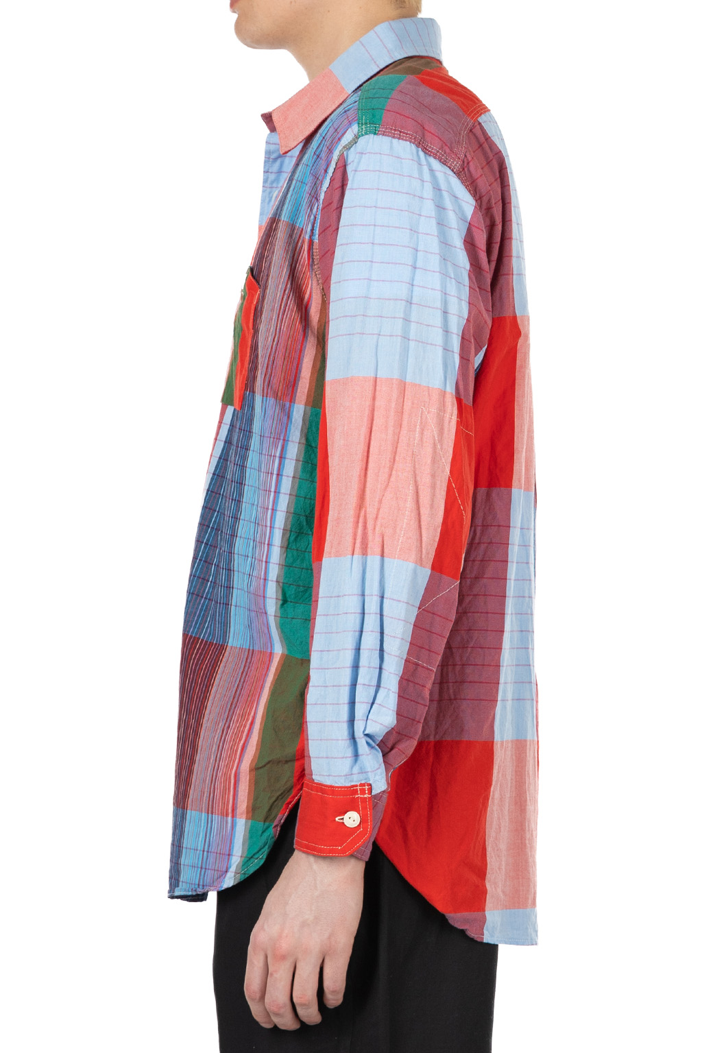 Engineered Garments - Work Shirt - Red Cotton Big Madras Plaid