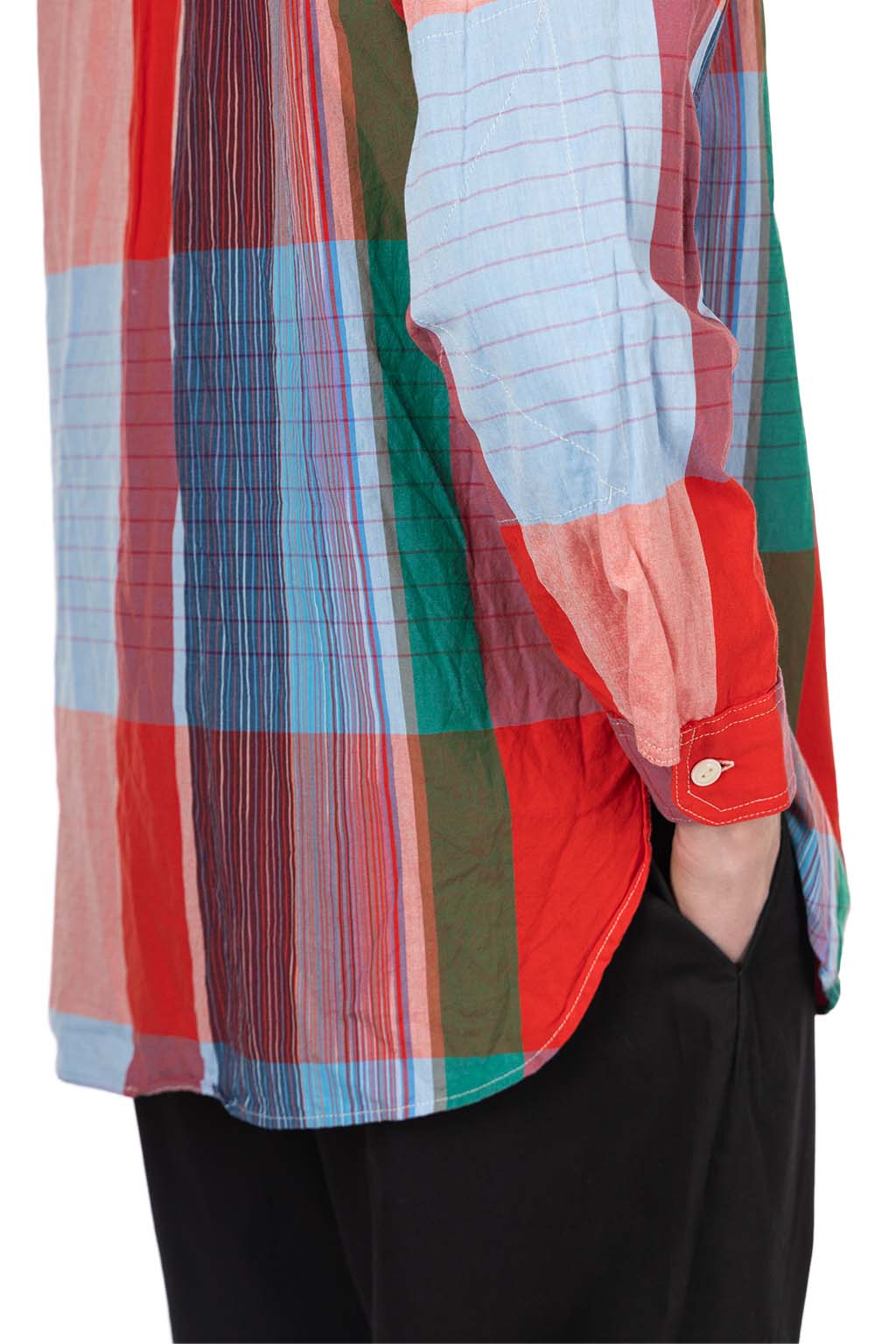 Engineered Garments - Work Shirt - Red Cotton Big Madras Plaid