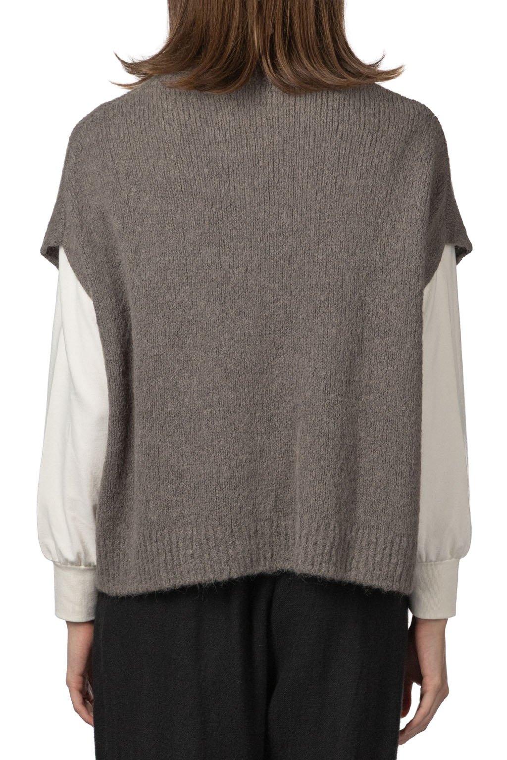 Evam Eva - Alpaca Lily Vest -  Otter Gray