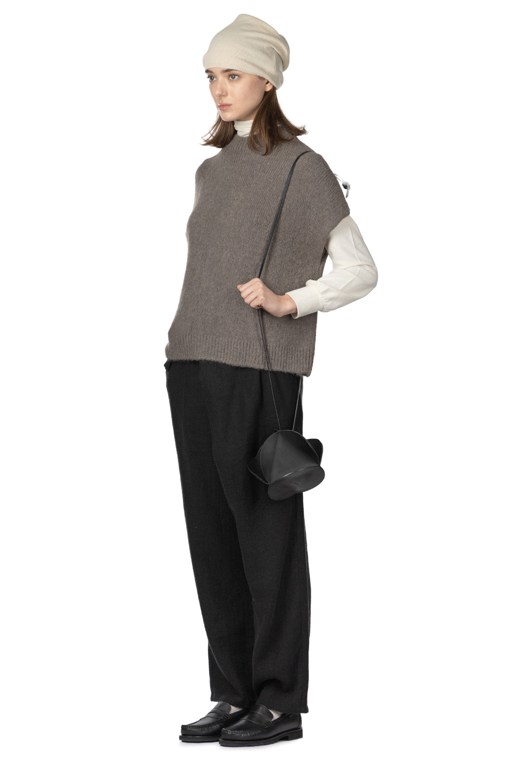 Evam Eva - Alpaca Lily Vest -  Otter Gray