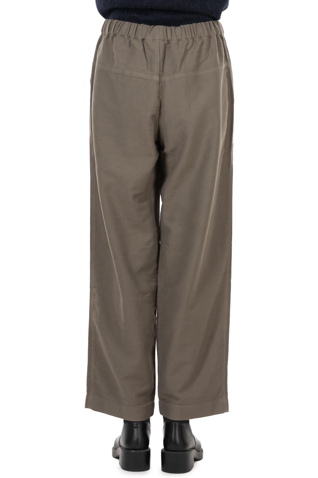 Evam Eva - Brushed Cotton Wide Pants - Winter Leaf