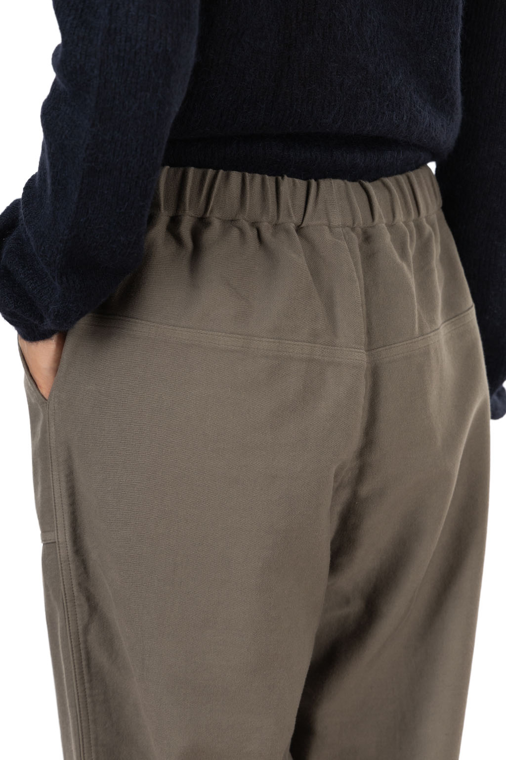 Evam Eva - Brushed Cotton Wide Pants - Winter Leaf