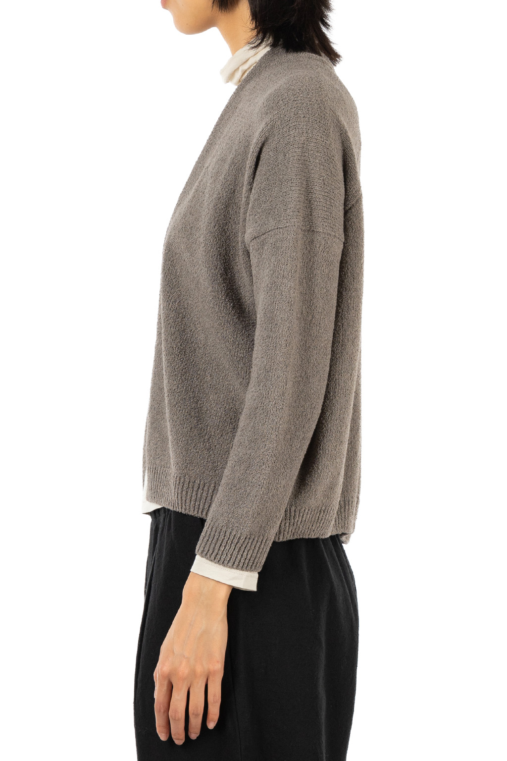 Evam Eva - Cotton Silk Cardigan - Gray