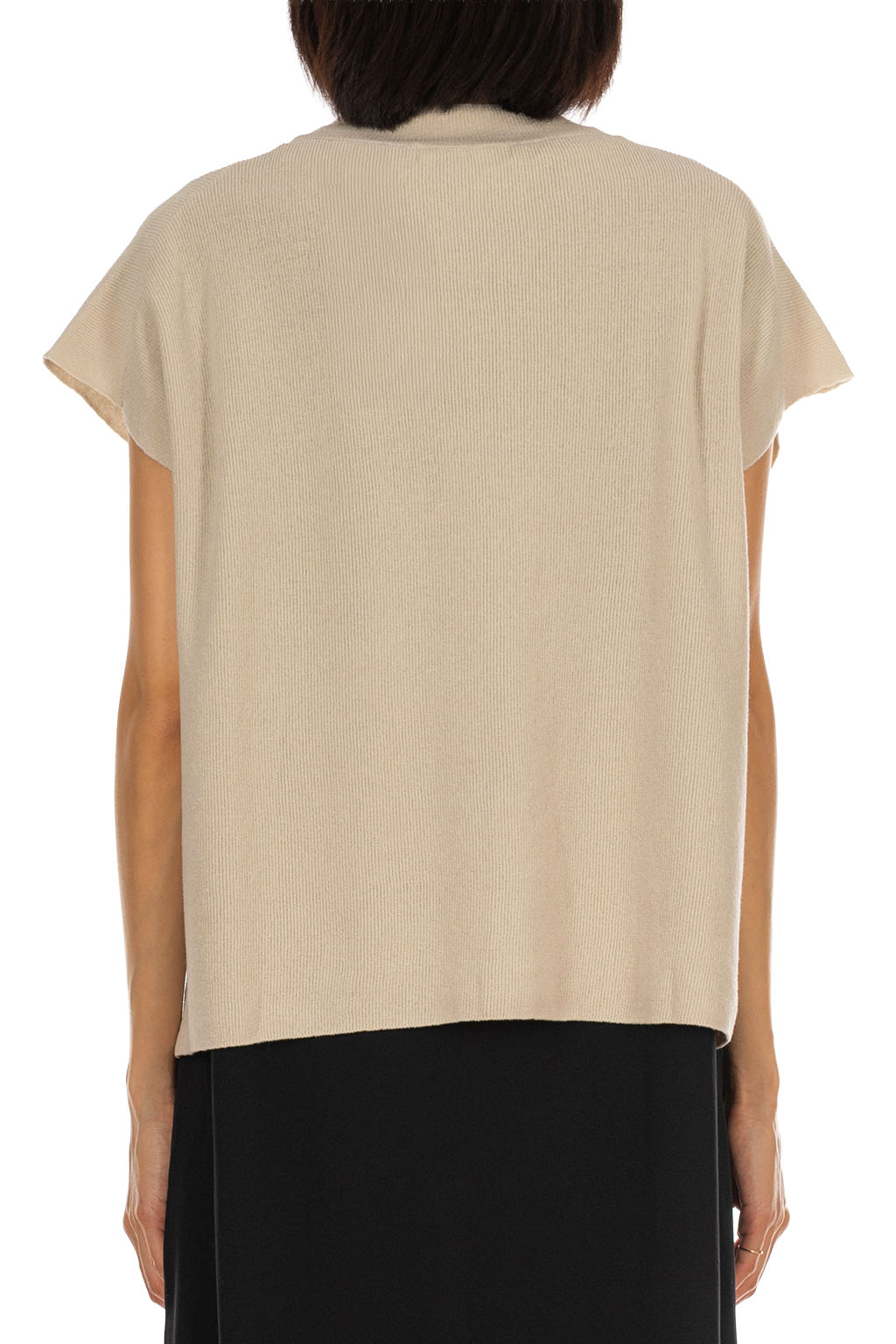 Evam Eva - Cotton V-Neck Vest - Ecru