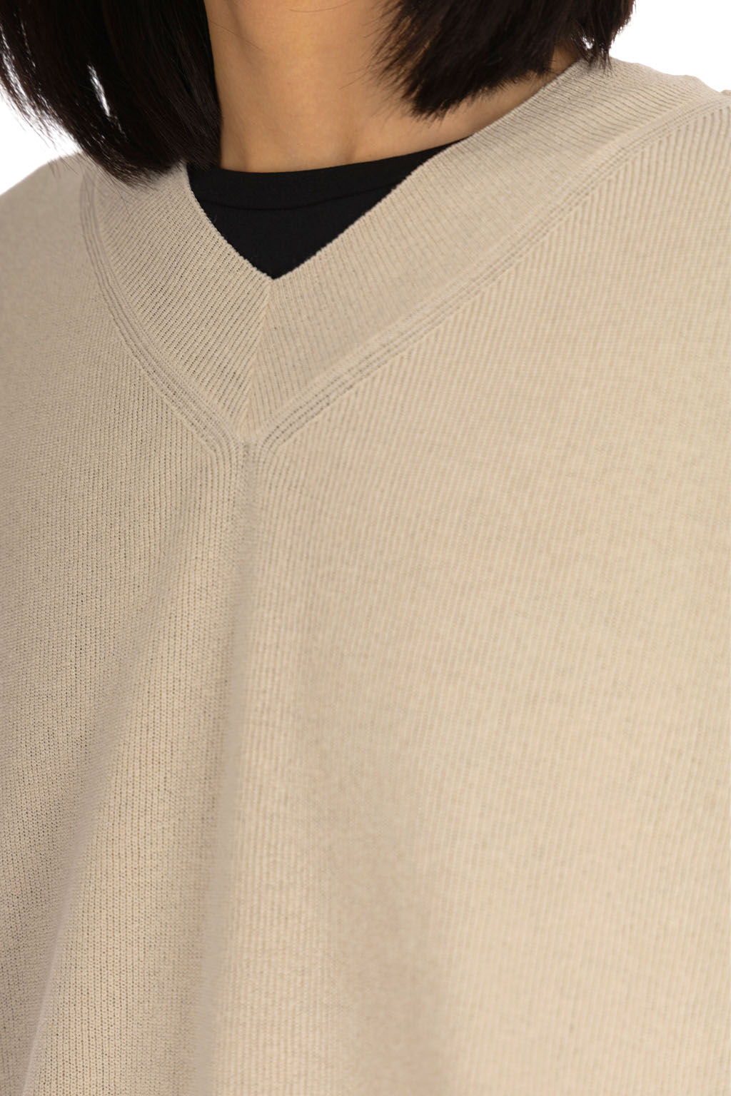 Evam Eva - Cotton V-Neck Vest - Ecru