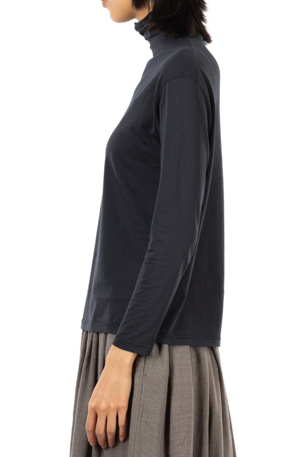 Evam Eva - Cut & Sew Turtleneck - Sumi