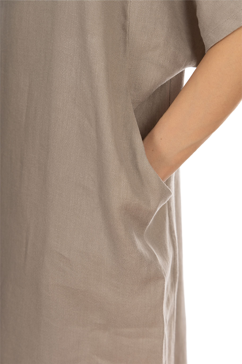 Evam Eva - Linen Dolman One Piece - Sage