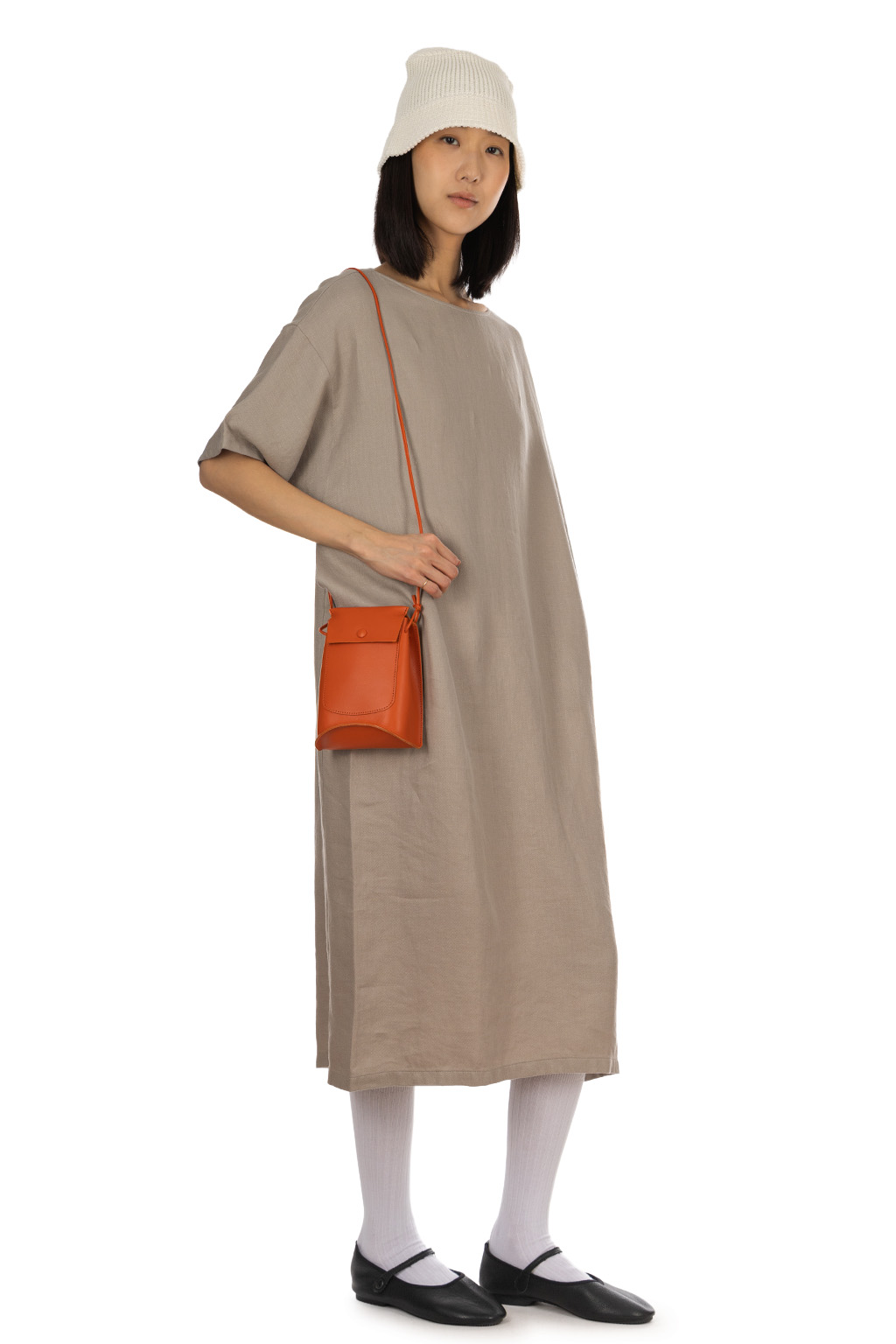 Evam Eva - Linen Dolman One Piece - Sage