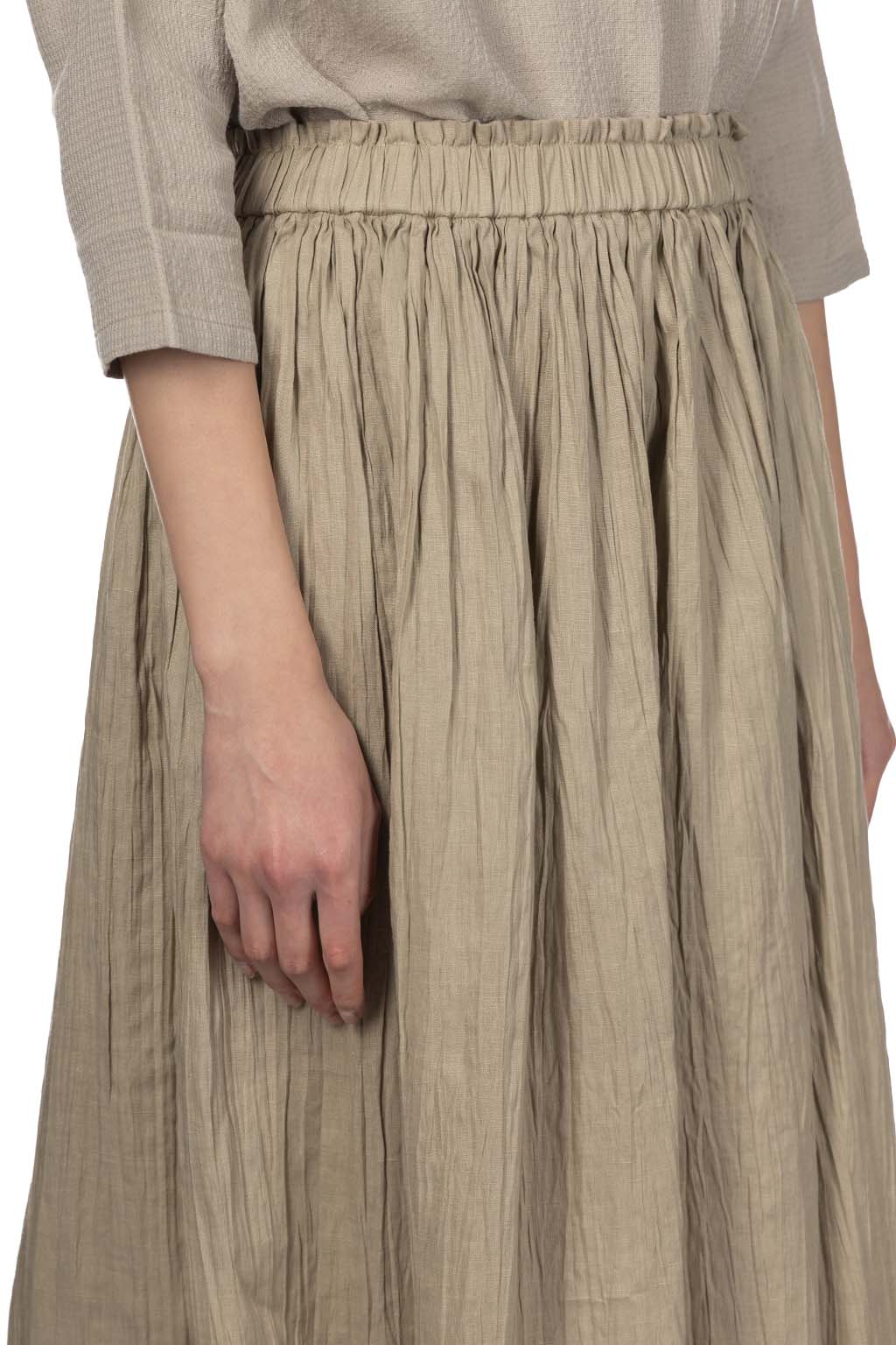 Evam Eva - Iinen Gradation Skirt - Grege