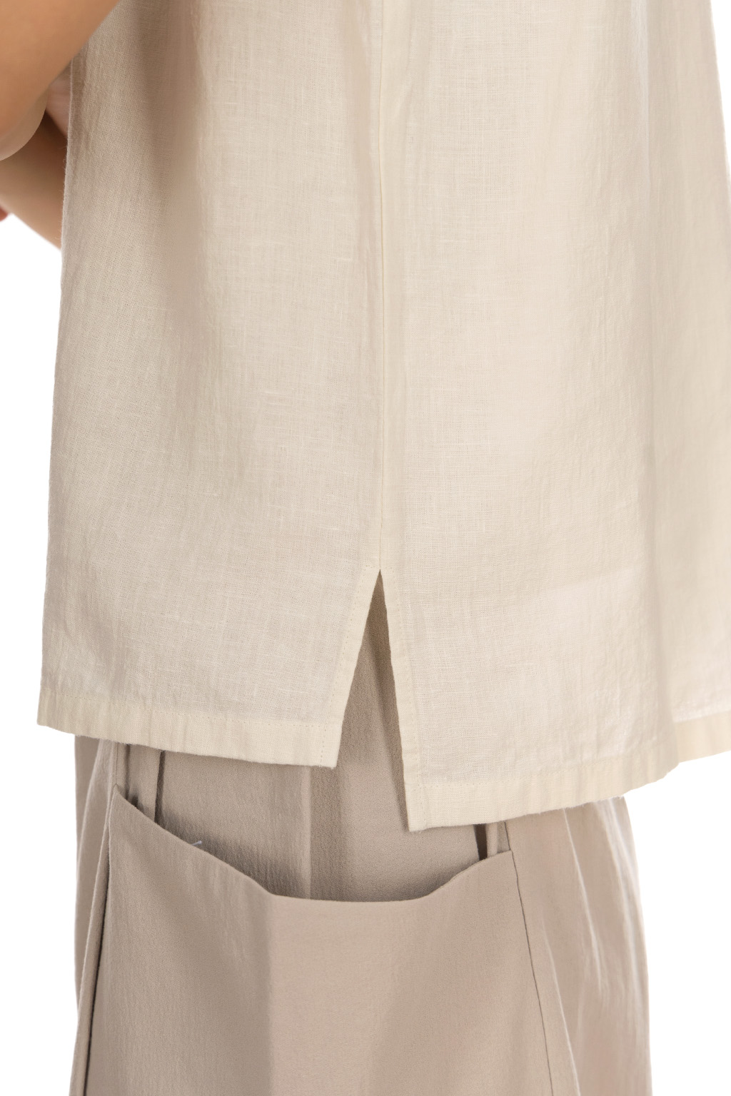 Evam Eva - Linen Sleeveless - Antique White