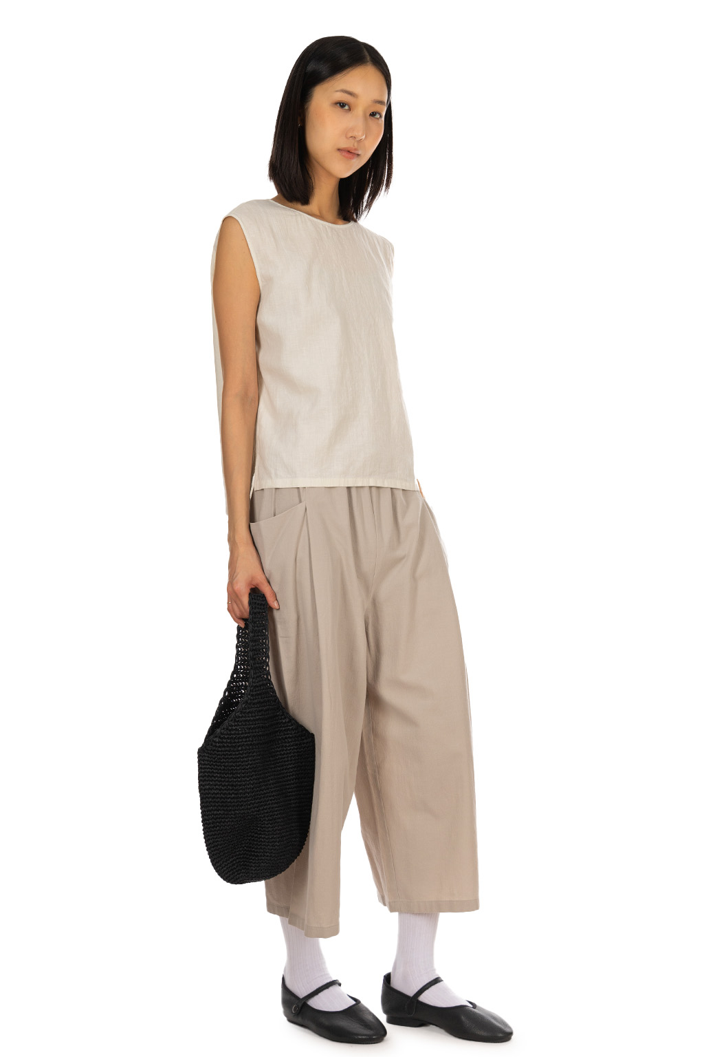 Evam Eva - Linen Sleeveless - Antique White