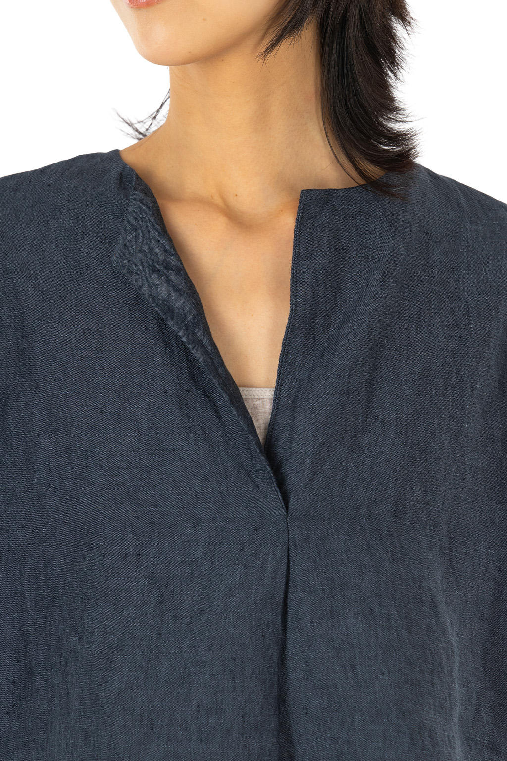 Evam Eva - Linen Tuck Pullover - Navy