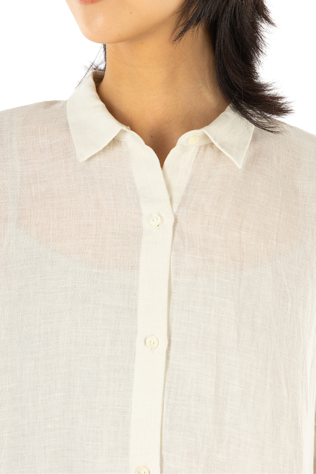 Evam Eva - Linen Wide Shirt - Antique White