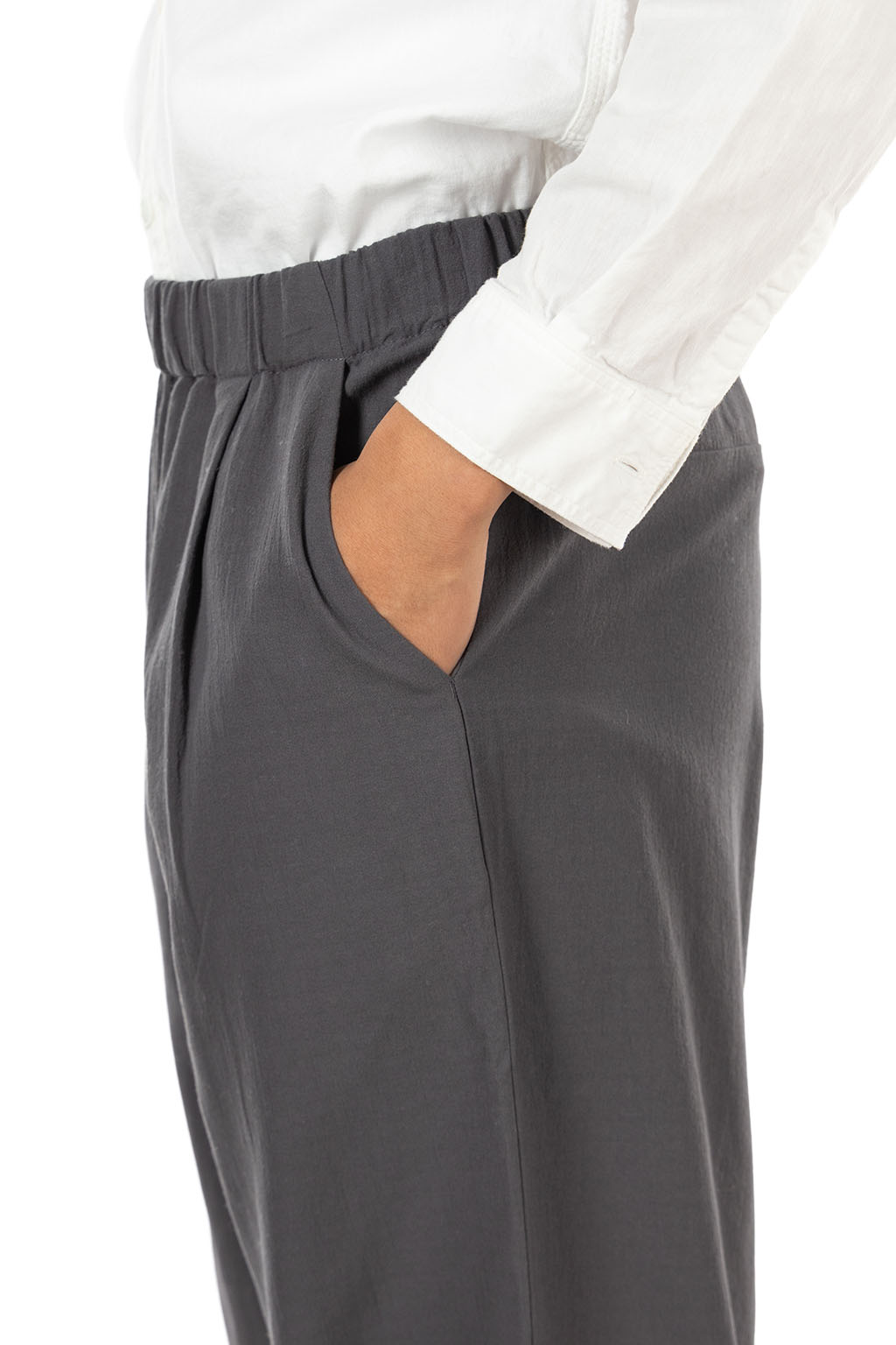 Evam Eva - Cotton Wide Pants - Stone Grey