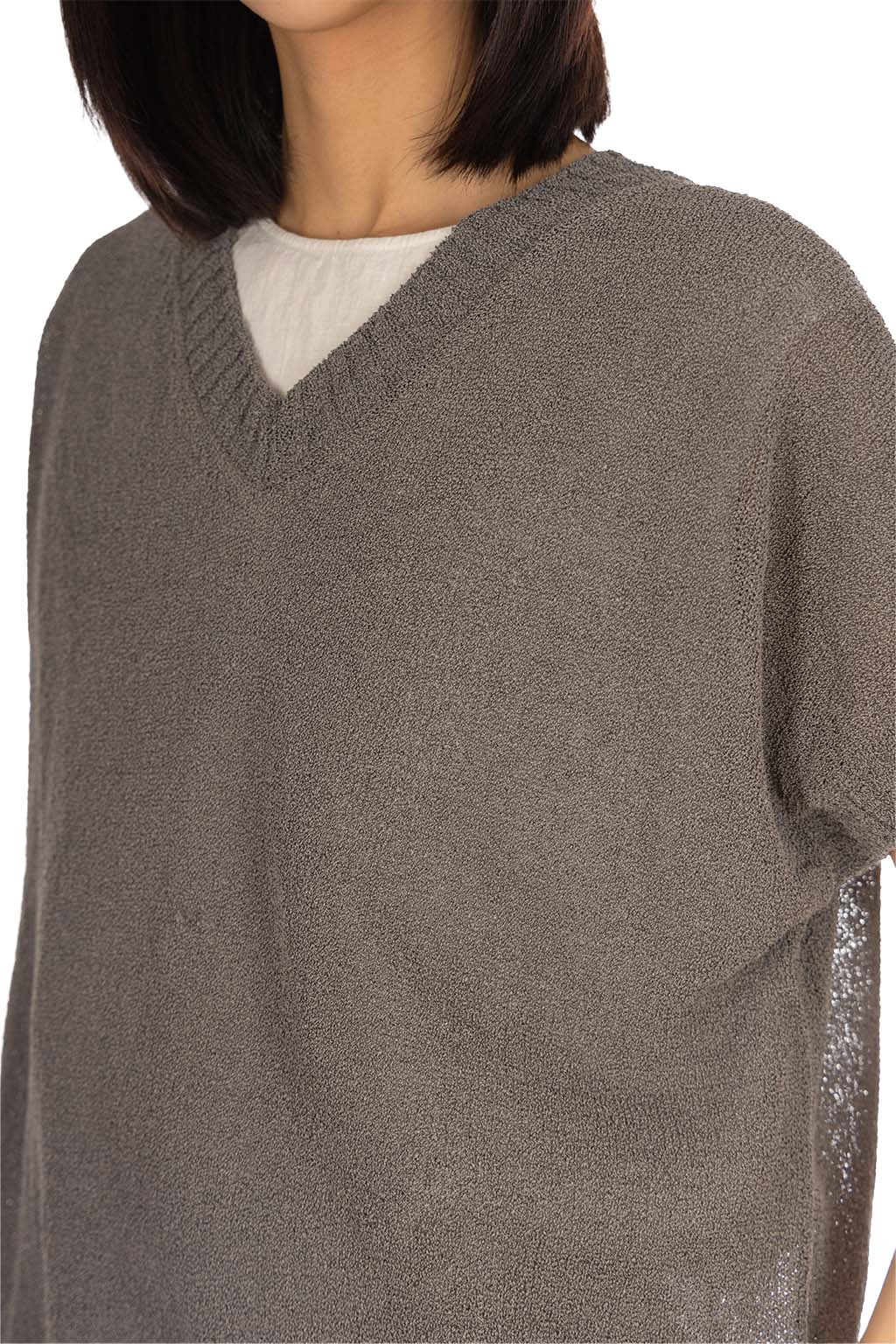 Evam Eva - Paper Yarn Vest - Otter Grey