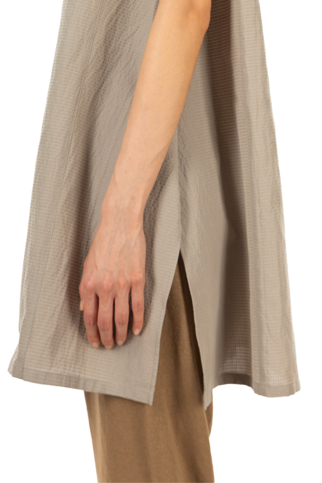 Evam Eva - Pin Check Tunic - Grege