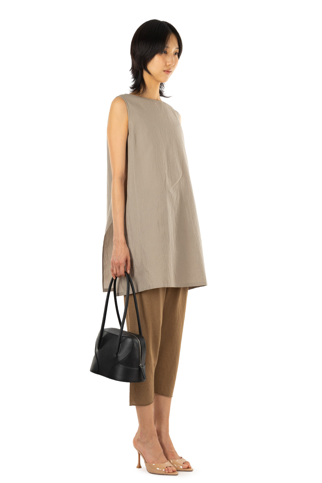 Evam Eva - Pin Check Tunic - Grege