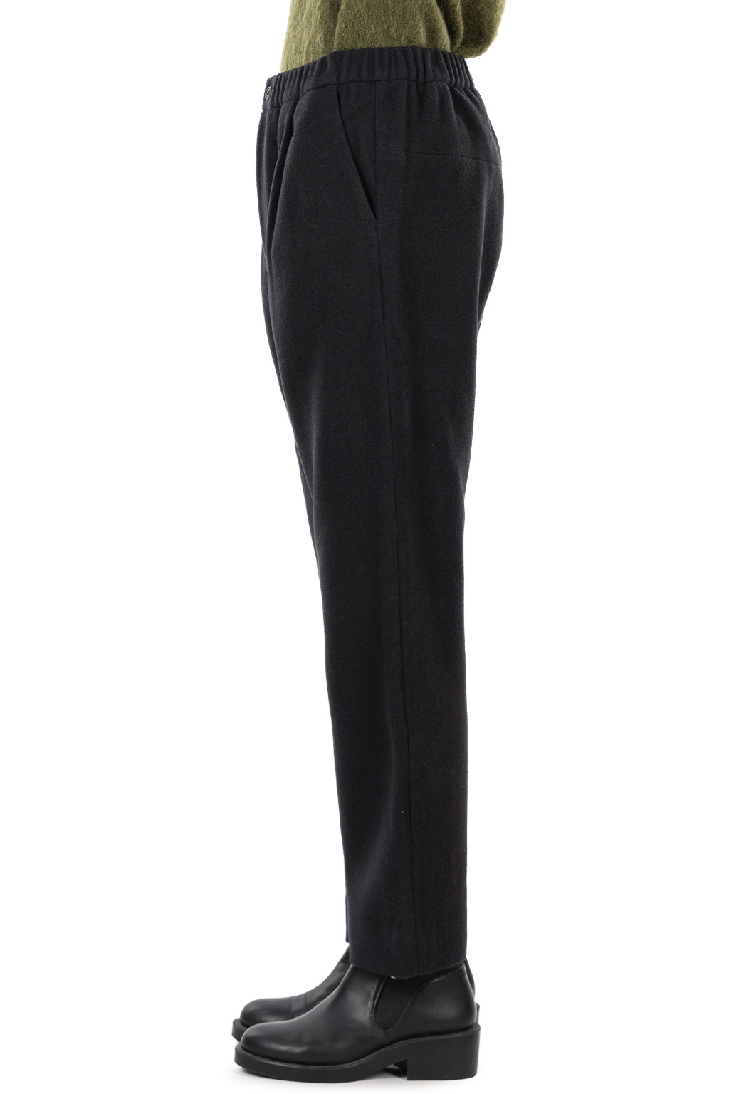 Evam Eva - Unisex Wool Tuck Pants - Sumi
