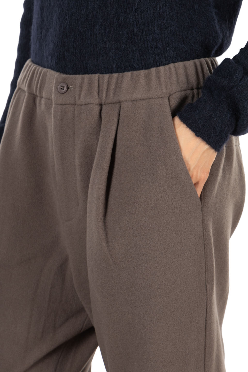 Evam Eva - Unisex Wool Tuck Pants - Winter Leaf