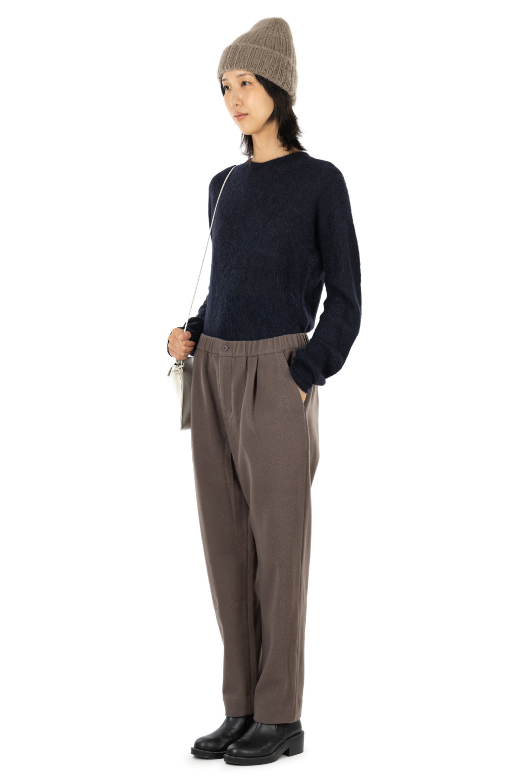Evam Eva - Unisex Wool Tuck Pants - Winter Leaf