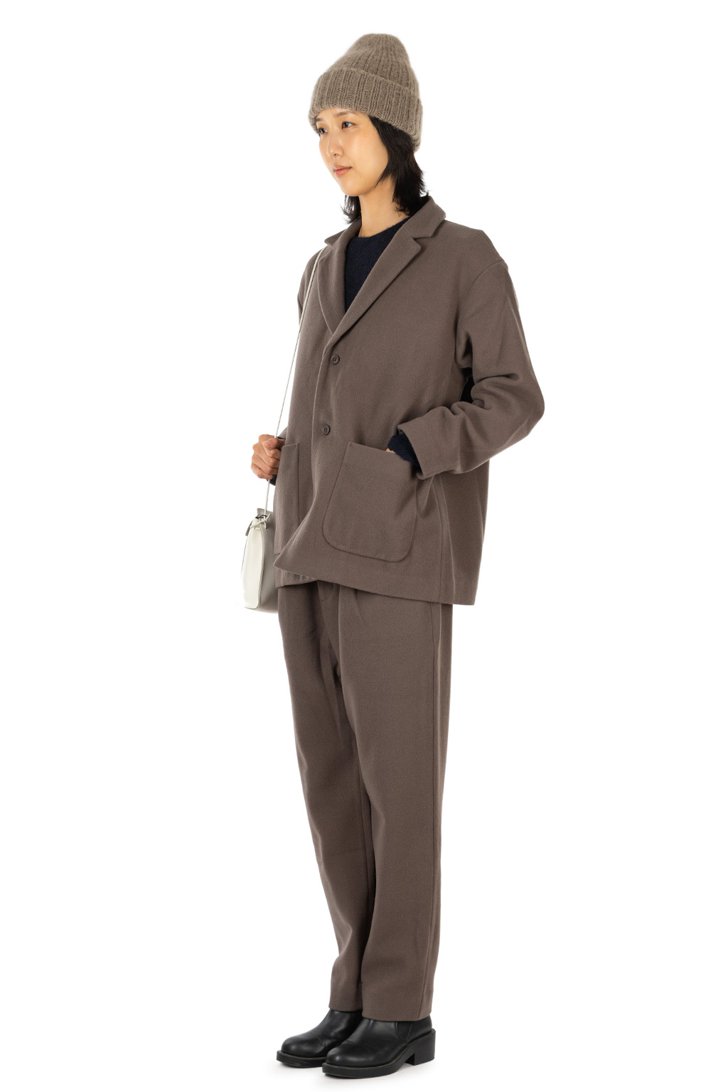 Evam Eva - Unisex Wool Tuck Pants - Winter Leaf
