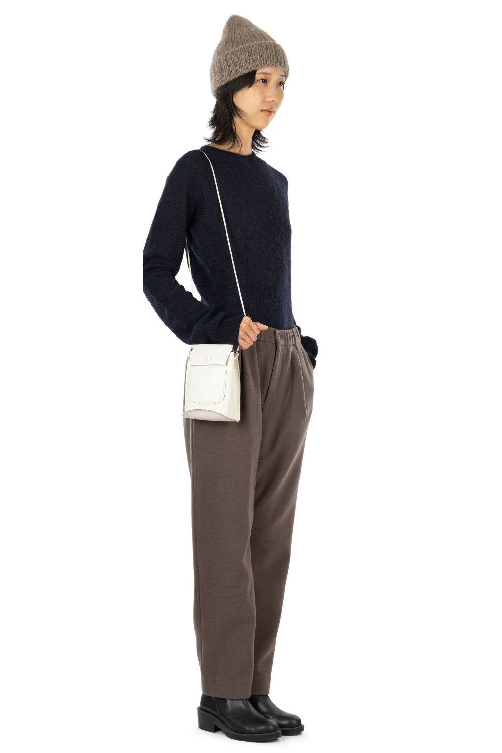 Evam Eva - Unisex Wool Tuck Pants - Winter Leaf