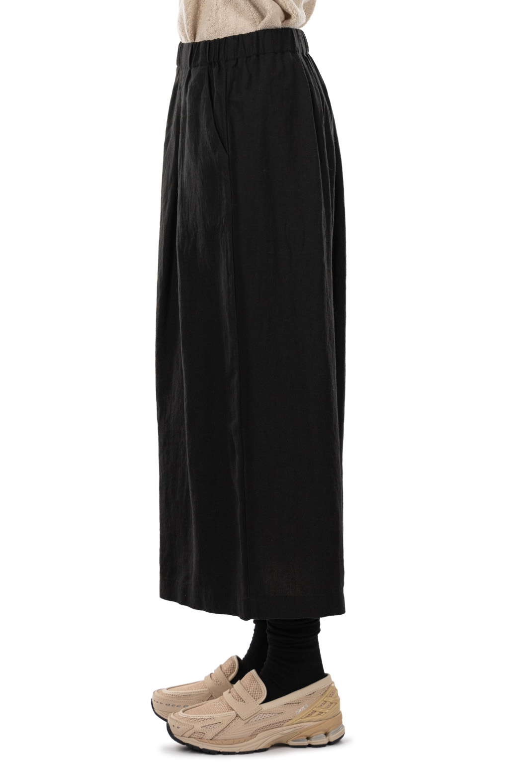 Evam Eva - Water Linen Culotte Pants - Black