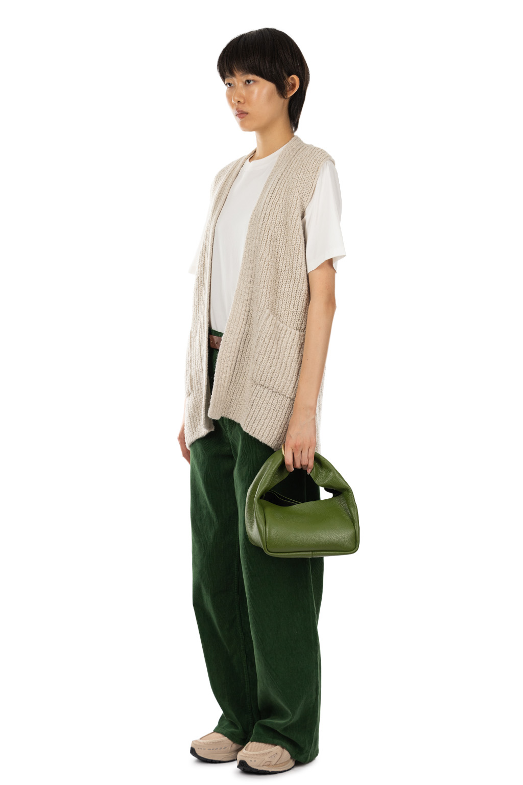 Evam Eva - Wool Alpaca Aze Vest - Antique White