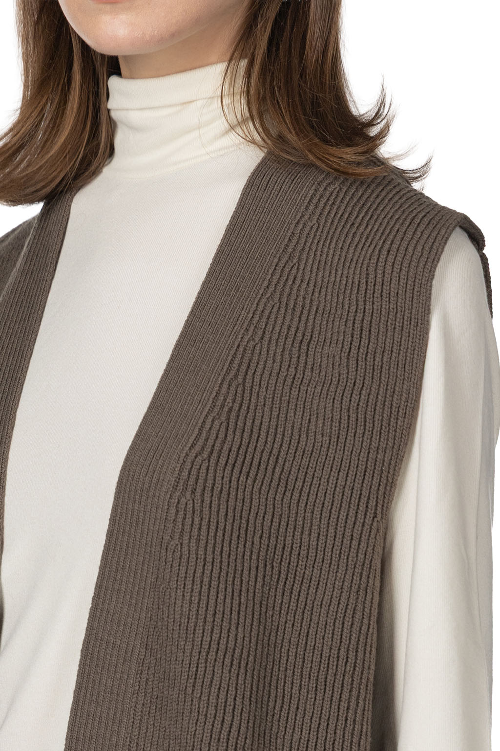 Evam Eva - Wool Aze Vest - Khaki