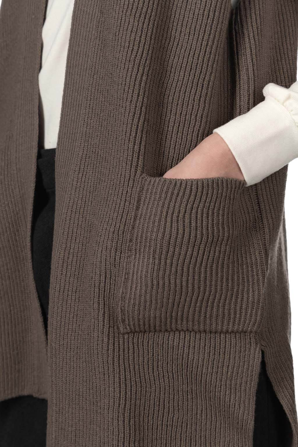 Evam Eva - Wool Aze Vest - Khaki