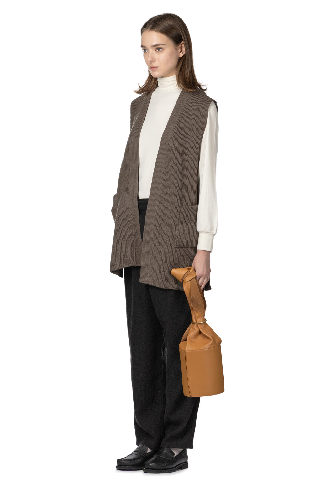 Evam Eva - Wool Aze Vest - Khaki