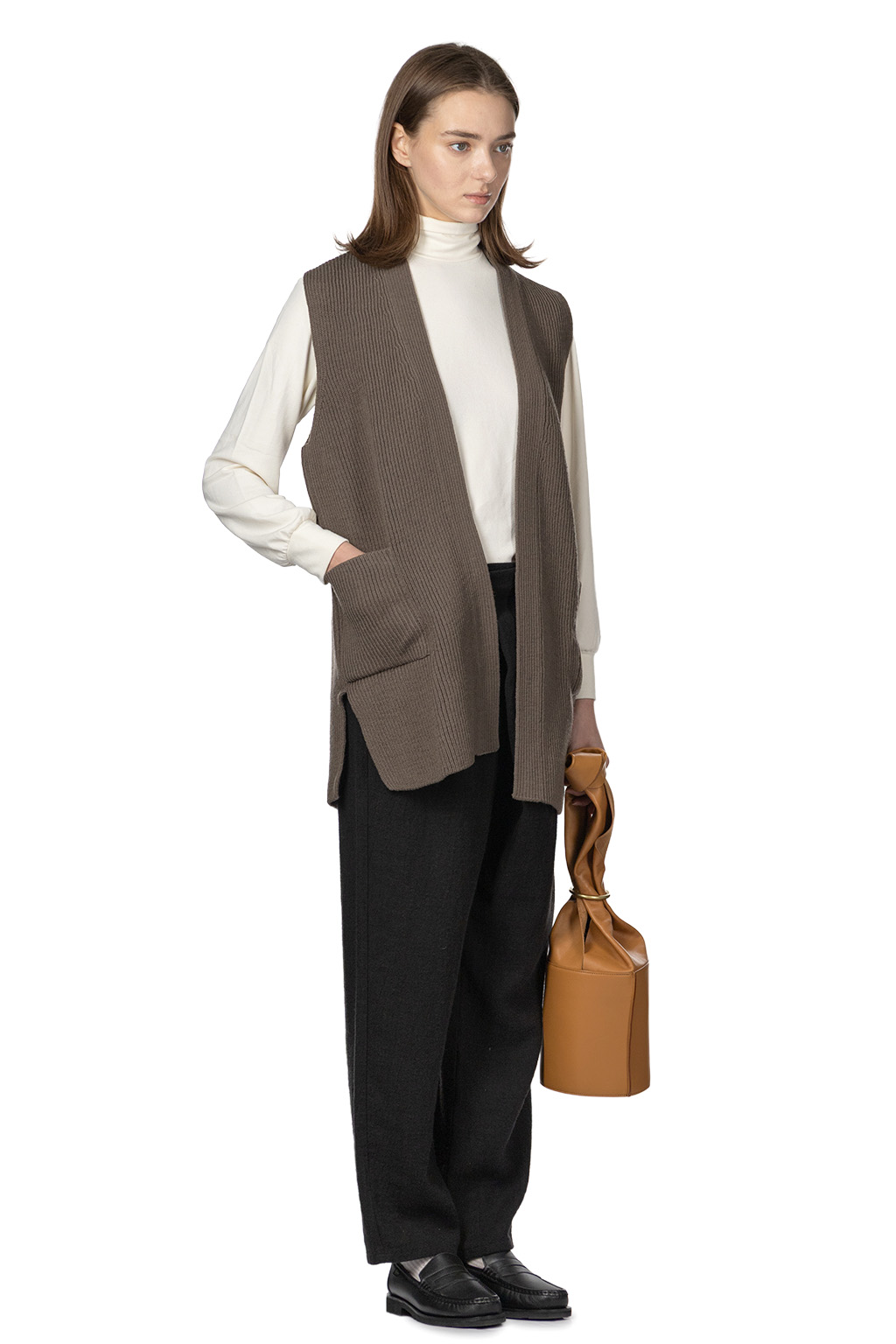 Evam Eva - Wool Aze Vest - Khaki