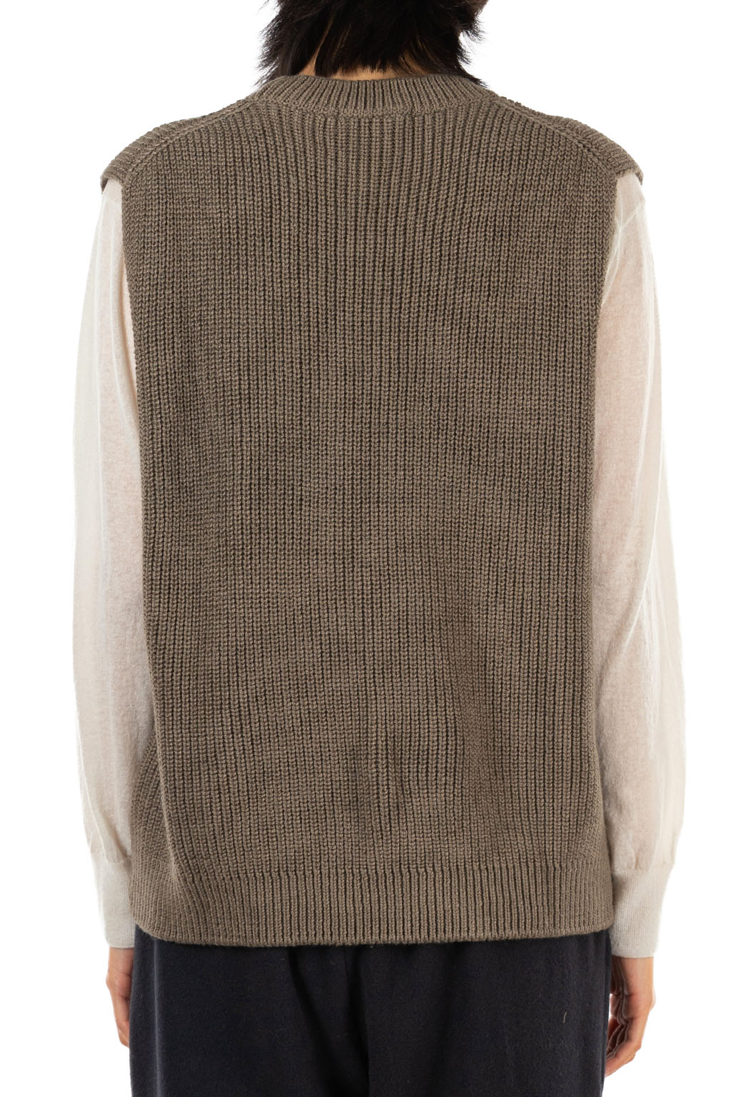Evam Eva - Men's Wool Cotton Aze Vest - Winter Leaf