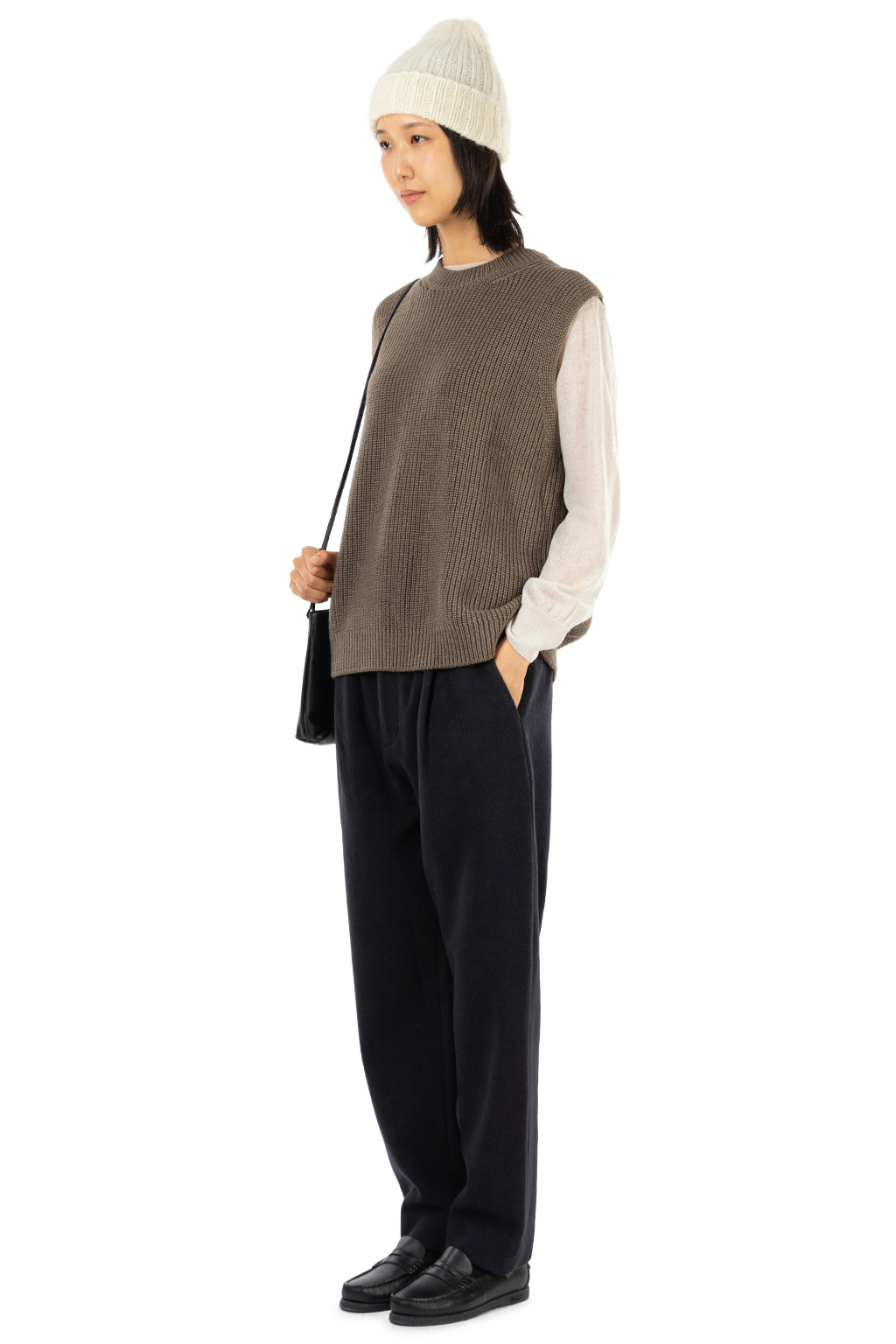 Evam Eva - Men's Wool Cotton Aze Vest - Winter Leaf