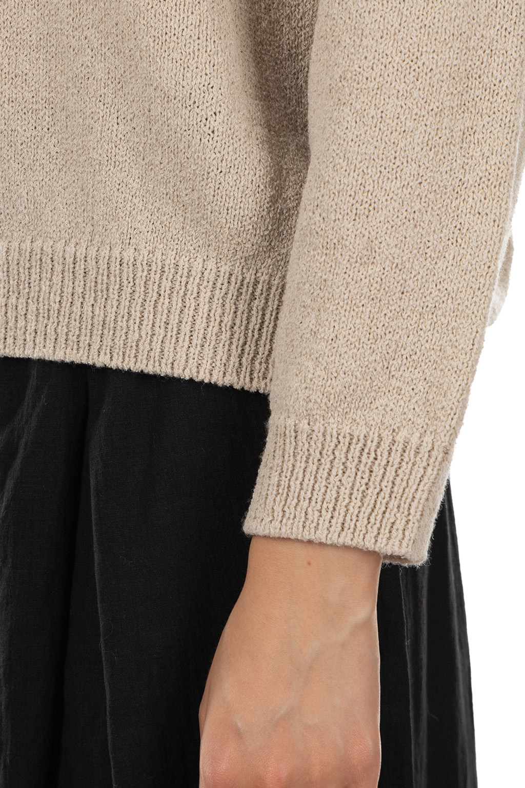 Evam Eva - Wool Lily Boat Neck Pullover - Ecru
