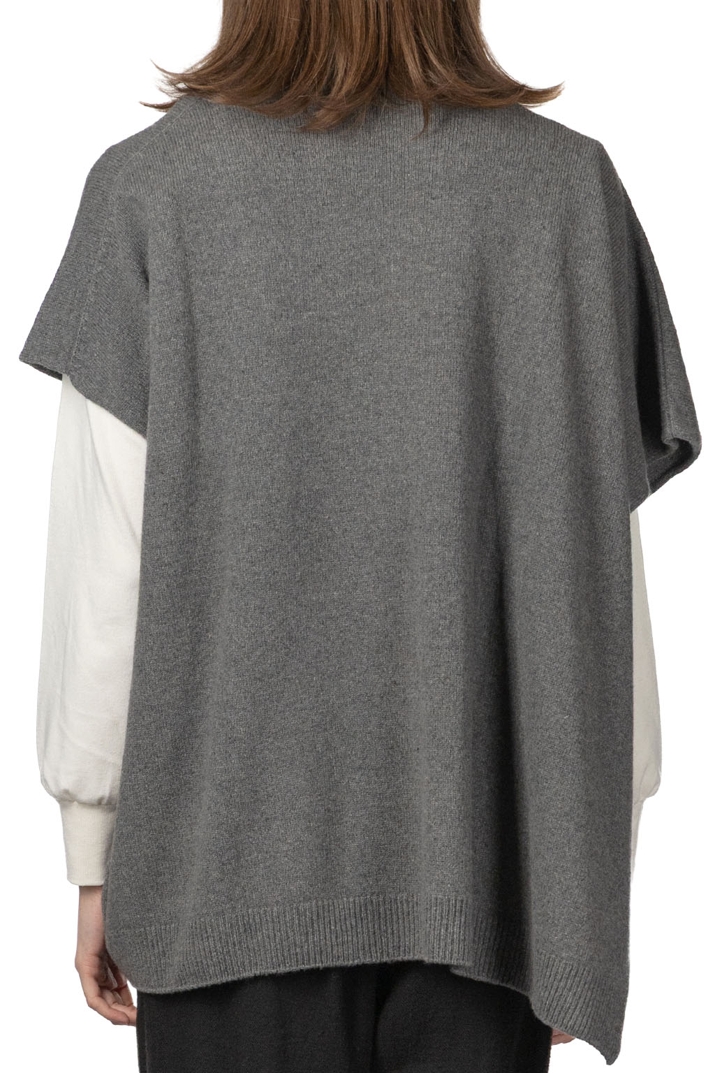 Evam Eva - Wool Sable Poncho - Gray